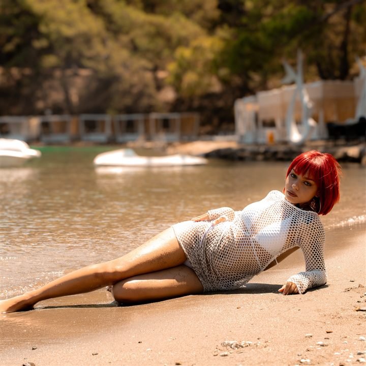 Fethiye beach editorial fashion shoot